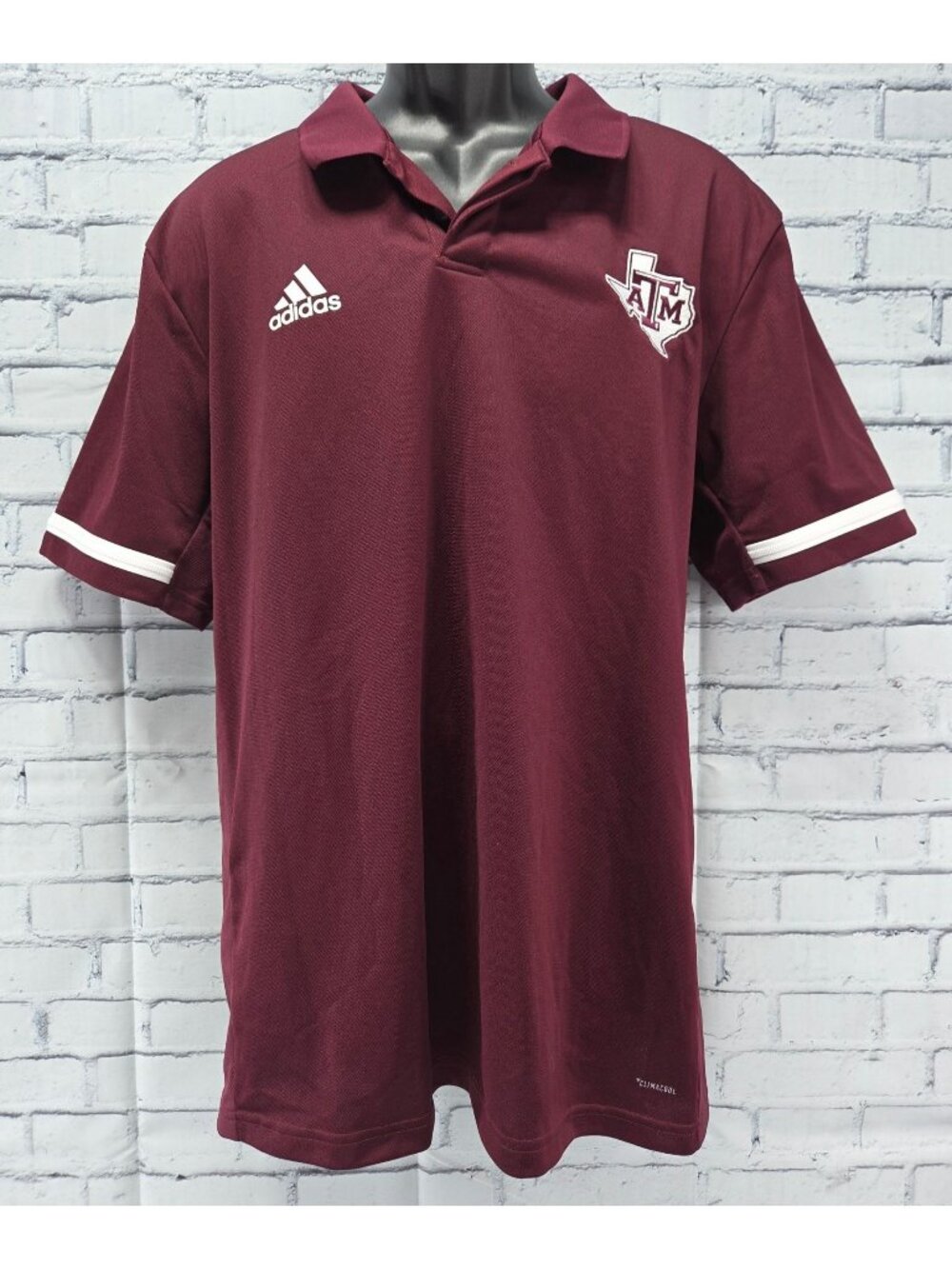 Adidas Texas A&M ClimaCool Polo Shirt XL Maroon Mens